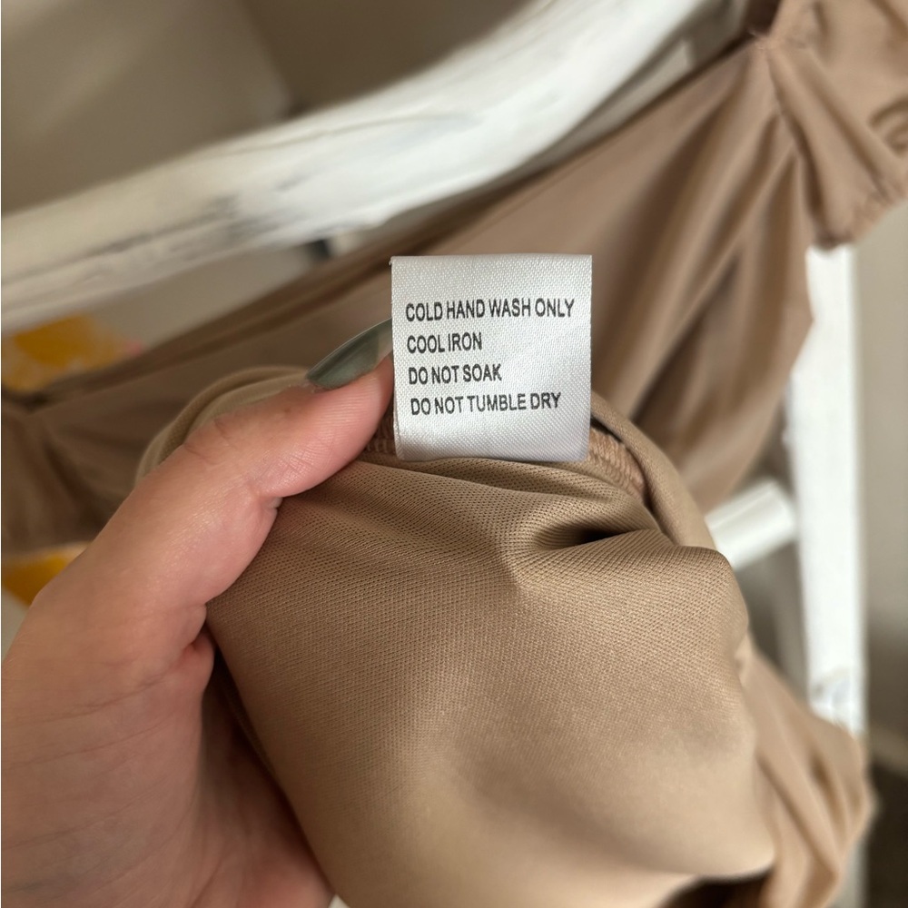 Princess Polly Tan Ruched Mini Dress - Picture 8 of 8